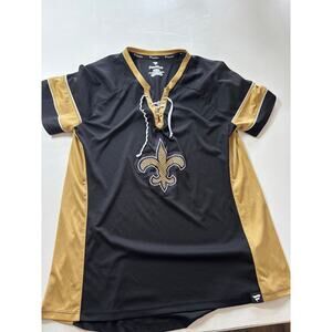Womens New Orleans Saints Fangear shirt XL Flashy sexy Tailgaiting whodat